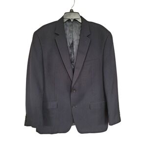MICHAEL KORS Mens Blazer Jacket Navy Pinstripe 2 Btn/Vents Sport Coat Size 46R